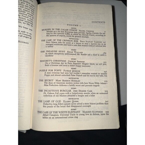 A Treasury of Great Mysteries by Howard Haycraft & John Beecroft Vol 1 & 2 HC - Picture 11 of 14